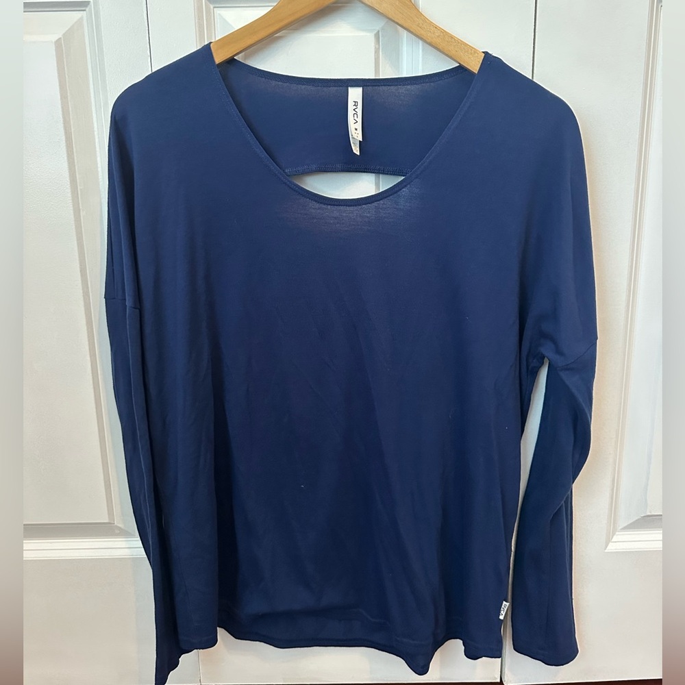 RVCA women’s long sleeve top with cutout back